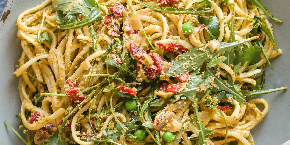 Pea Basil Pesto Pasta