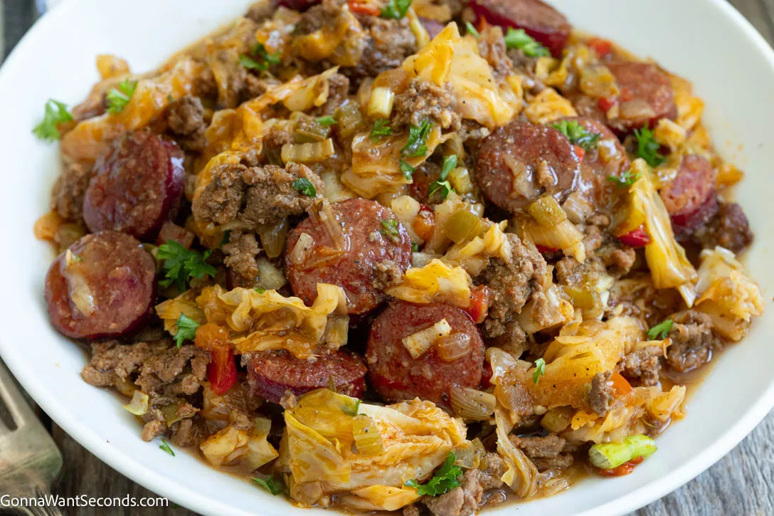 Sausage Beef Cabbage Skillet