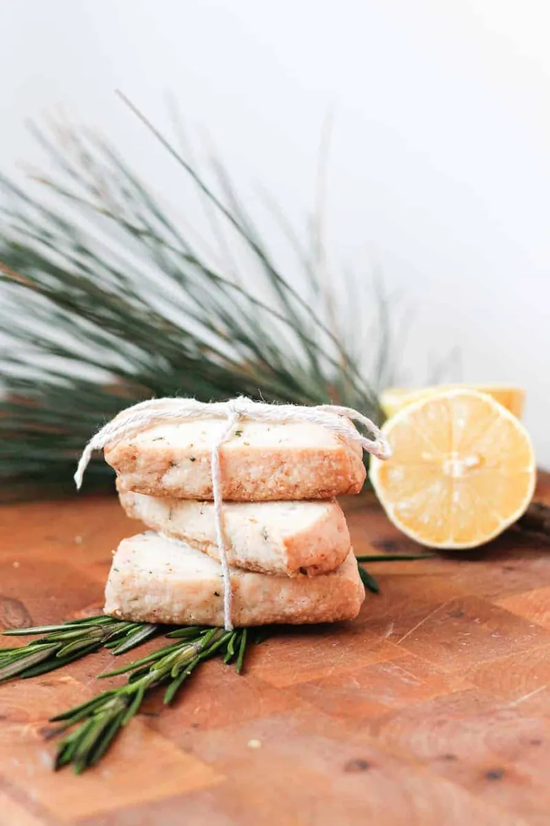 Lemon Rosemary Shortbread Cookies