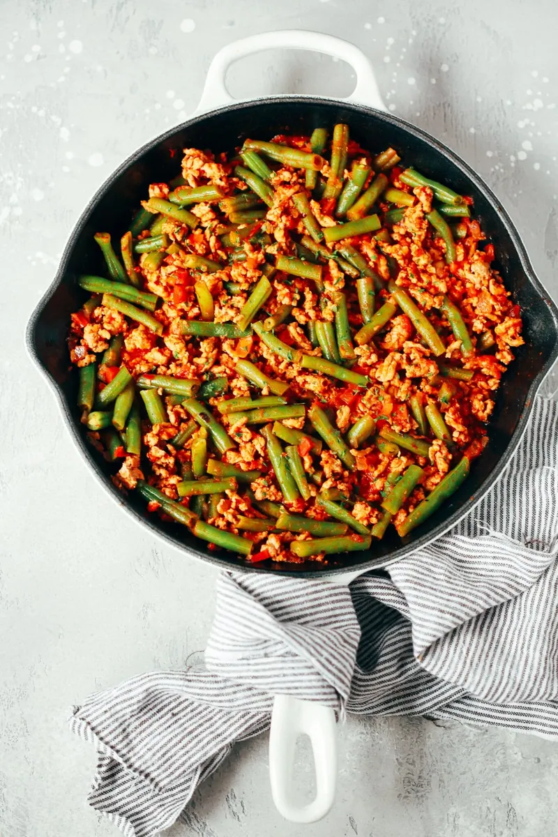 Ground Turkey with Green Beans