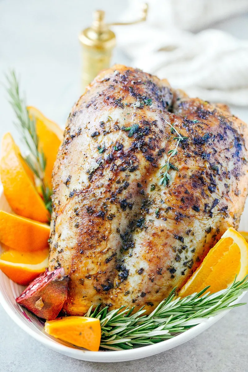 Roasted Turkey Breast with broth