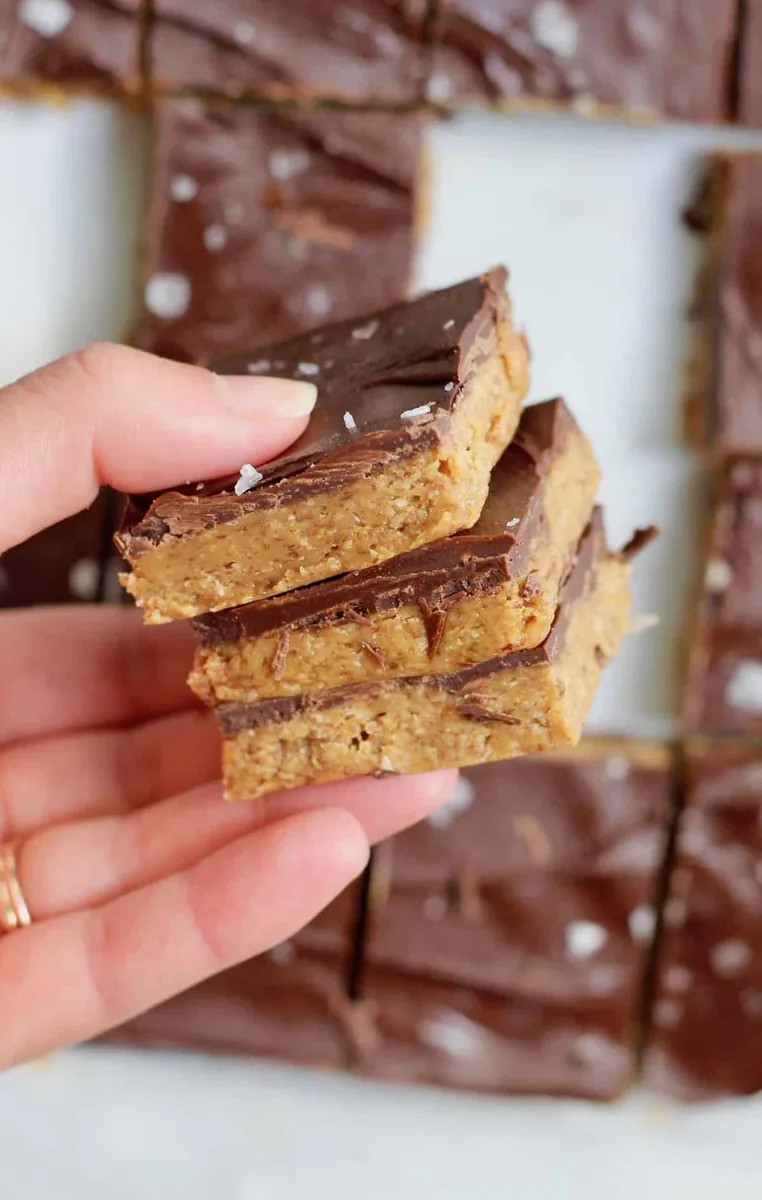 Chocolate Peanut Butter Oat Bars