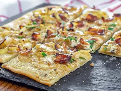 German Bacon Onion Flatbread