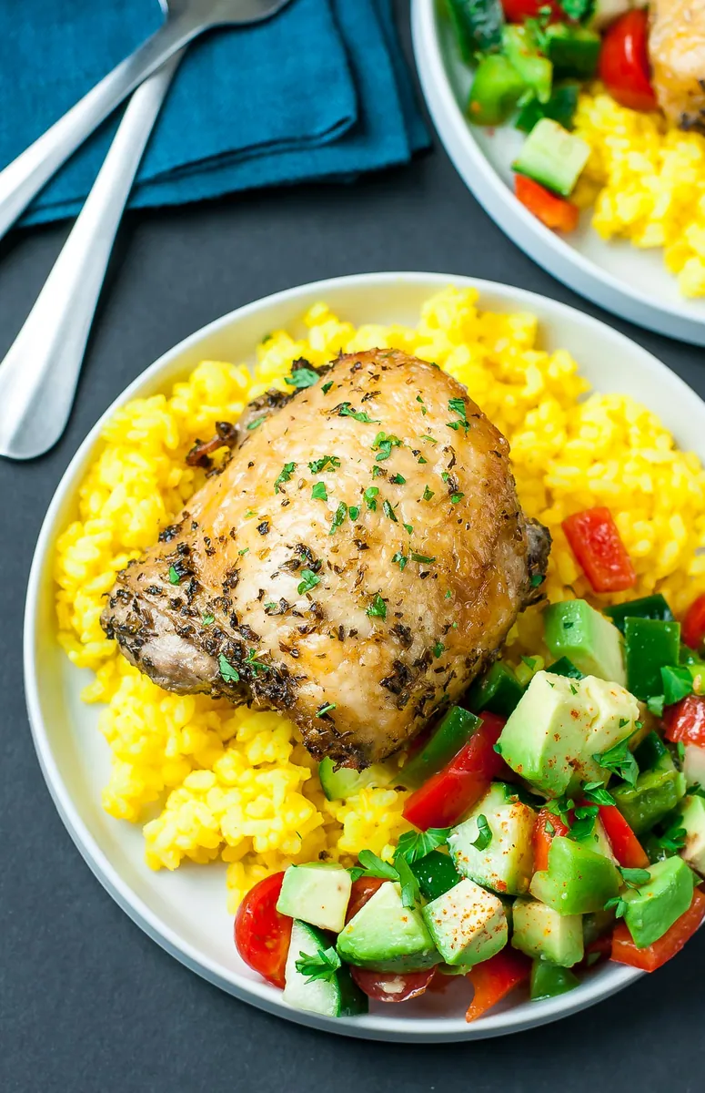 Garlic Turmeric Chicken Thighs