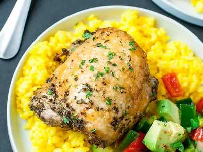 Garlic Turmeric Chicken Thighs