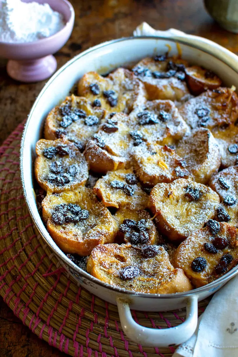 Capirotada Bread Pudding with bagels