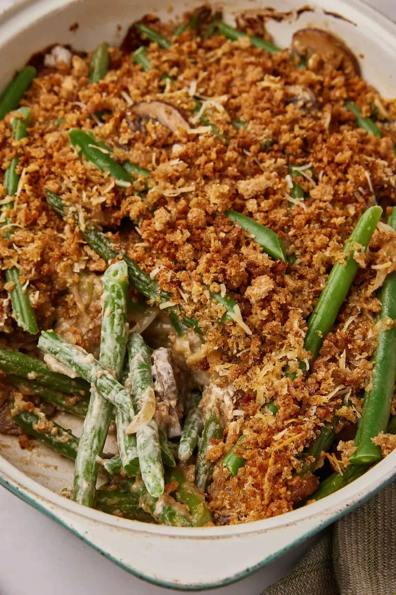 Green Bean Casserole with mushrooms