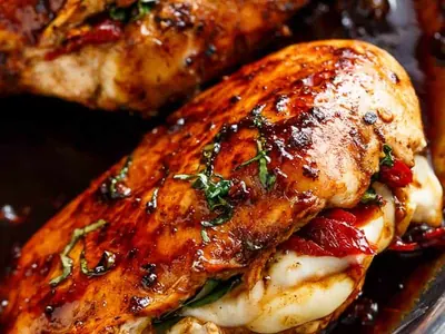 Caprese Stuffed Balsamic Chicken