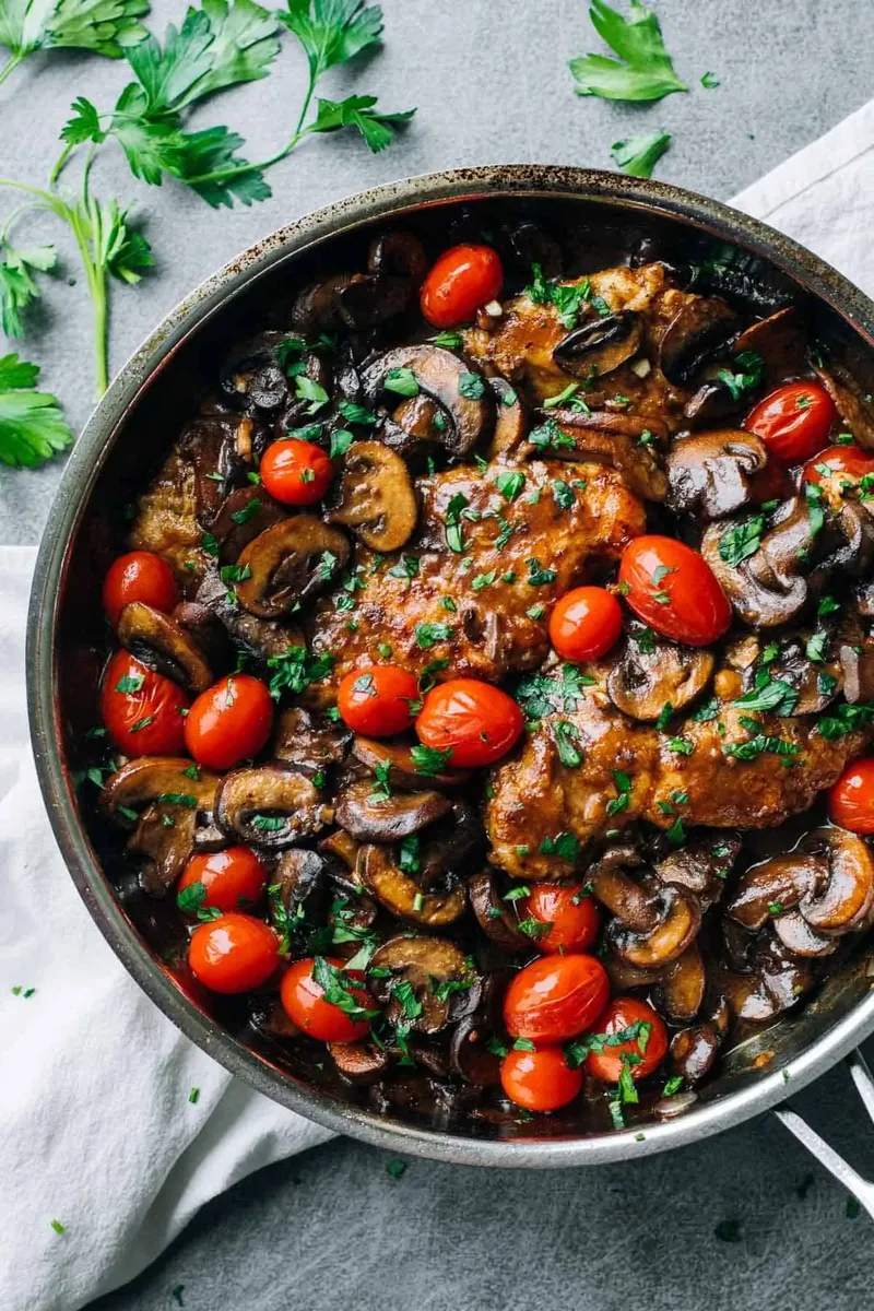 Chicken Marsala with Tomatoes