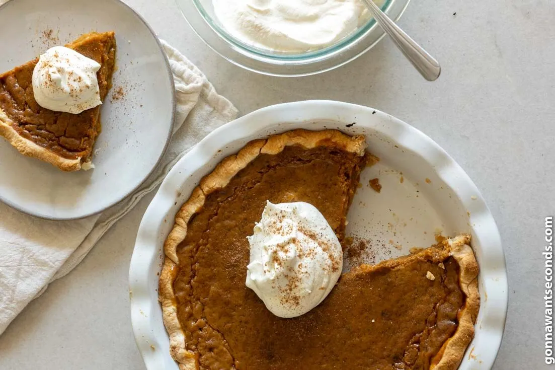 Pumpkin Pie with winter squash (butternut