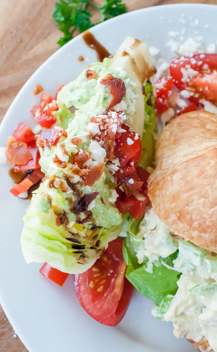 Iceberg Wedge Salad with bacon