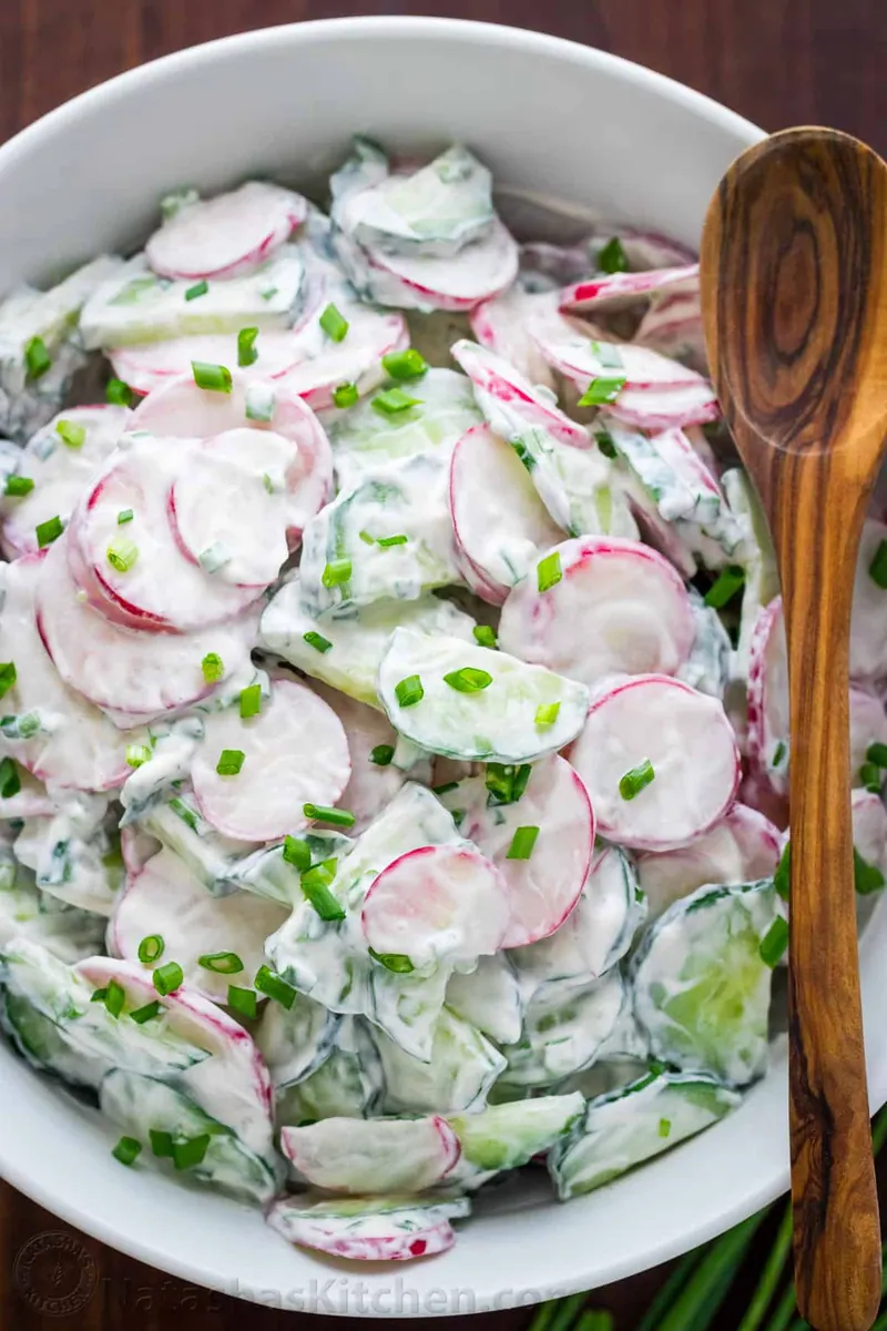 Creamy Cucumber Radish Salad