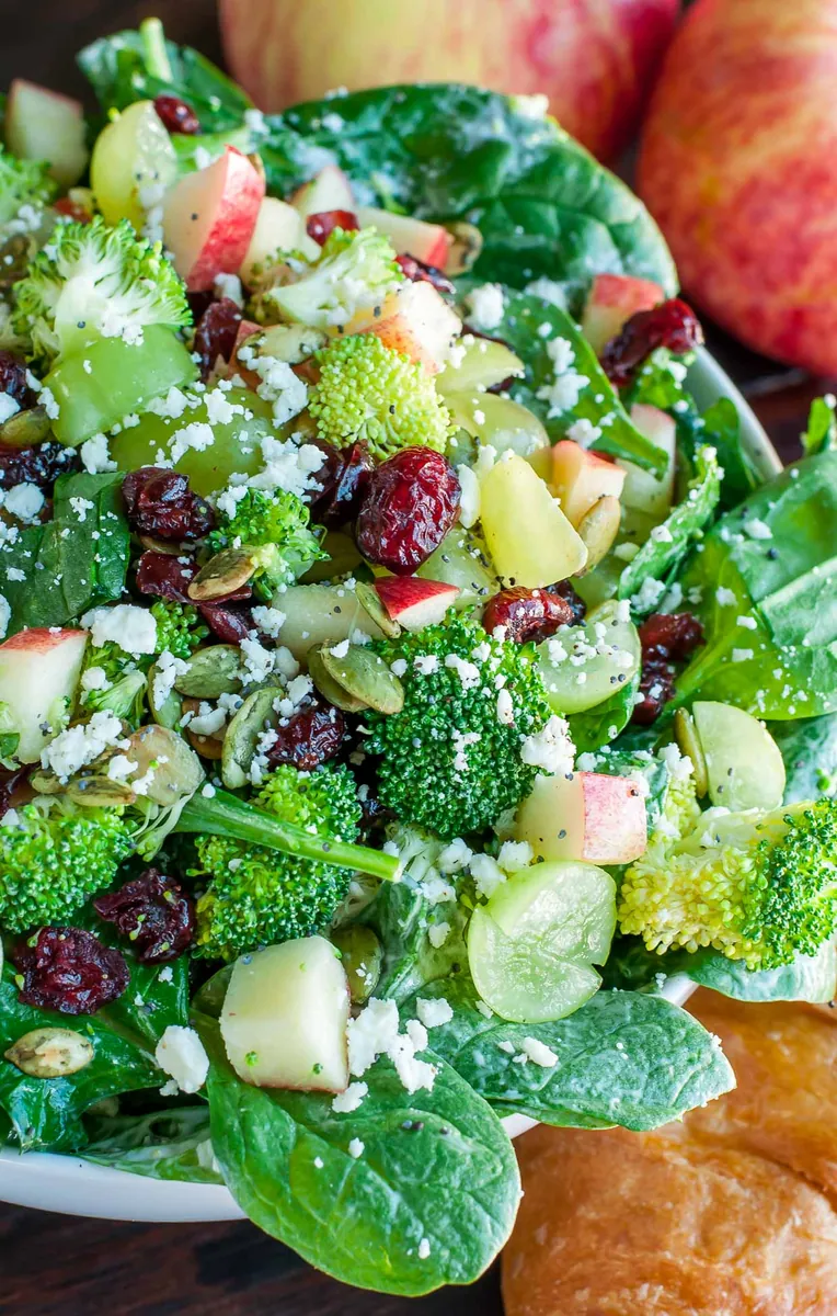 Apple Cranberry Spinach Salad
