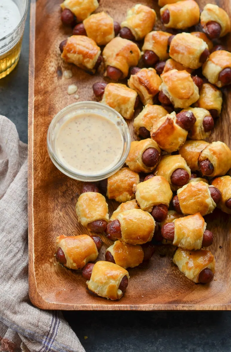 Spicy Mustard Sausage Pastries