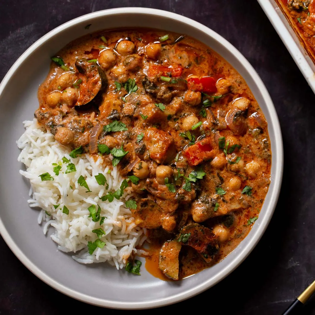 Baked Zucchini Chickpea Curry
