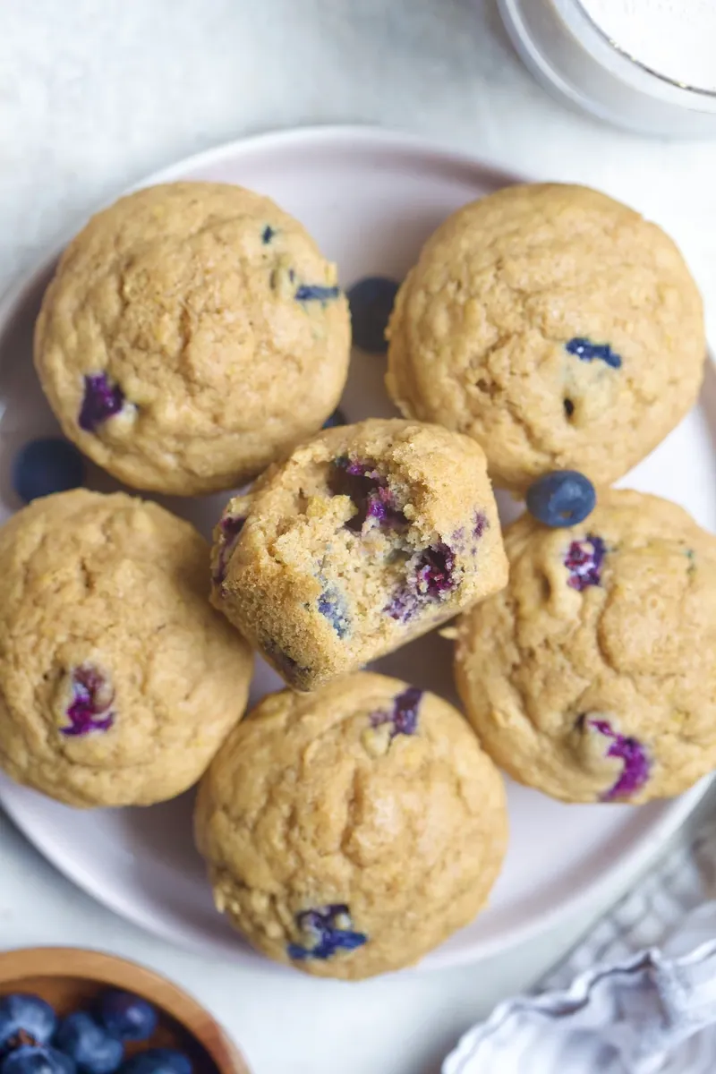 Lemon Blueberry Muffins with almond