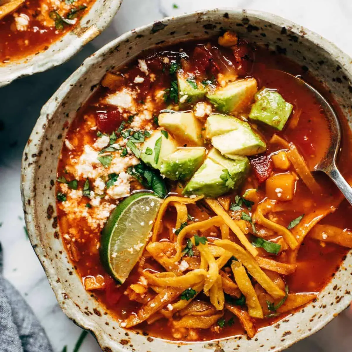 Instant Pot Sweet Potato Tortilla Soup