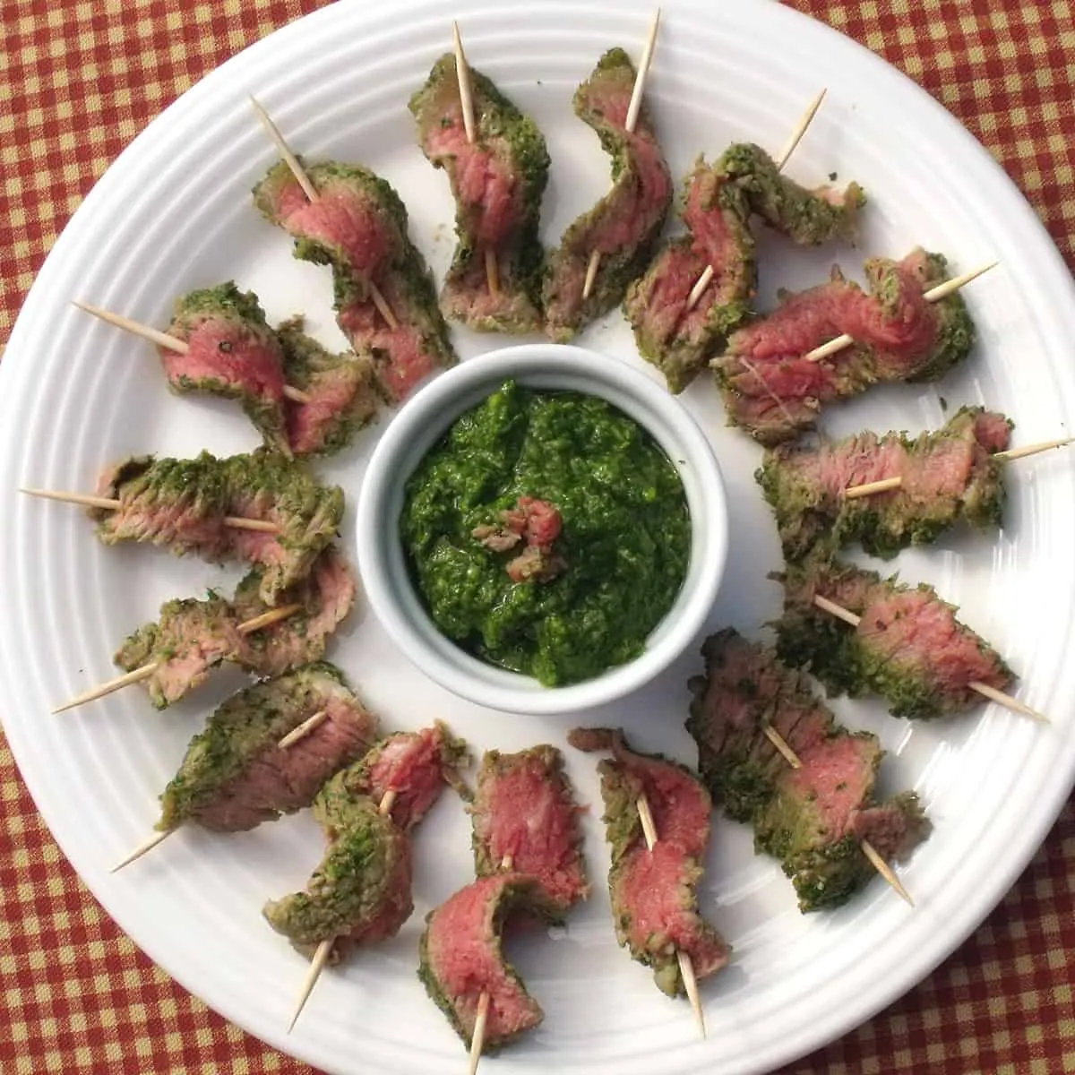 Steak Skewers With Chimichurri