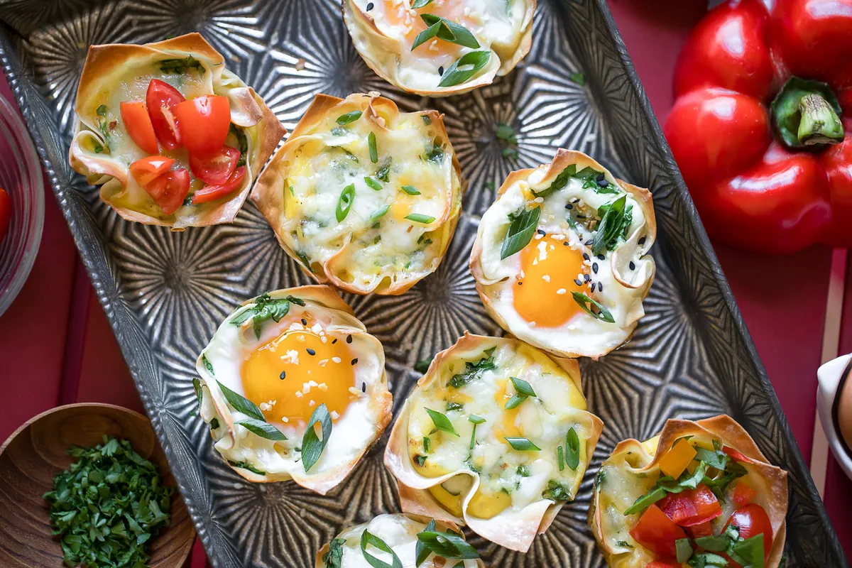 Breakfast Wonton Egg Cups