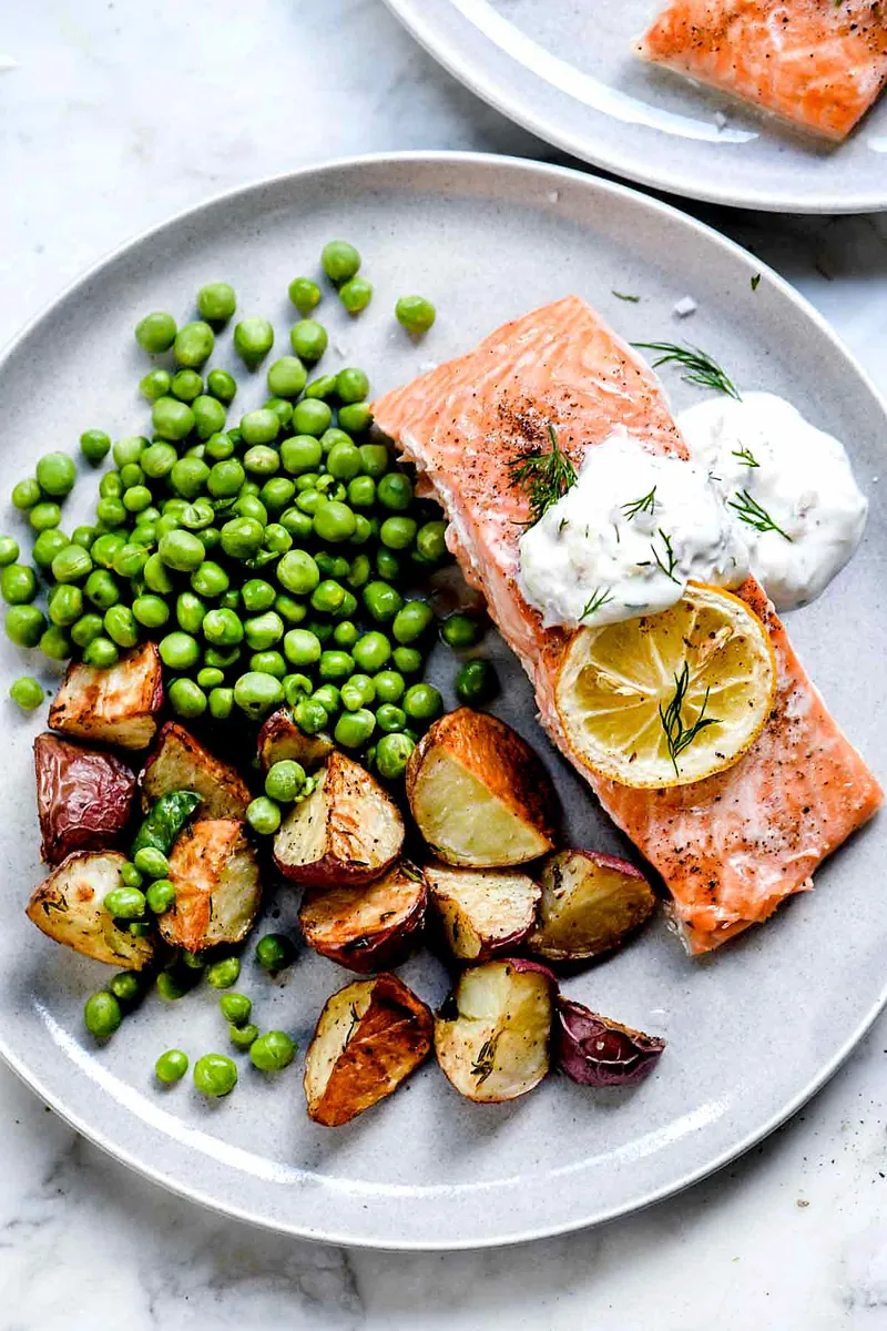 Baked Salmon with Creme Fraiche