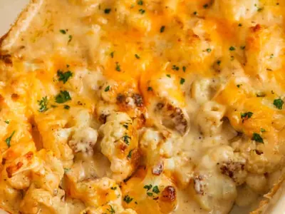 Cauliflower Au Gratin with cream cheese