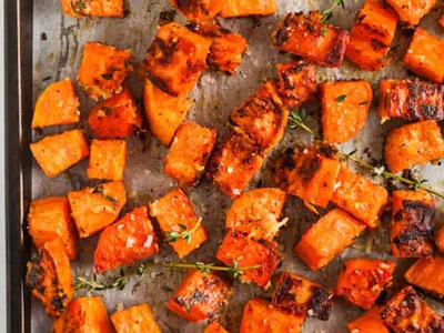Parmesan Roasted Sweet Potatoes