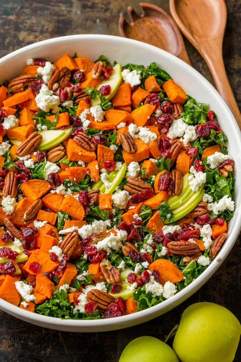 Roasted Sweet Potato Salad with kale