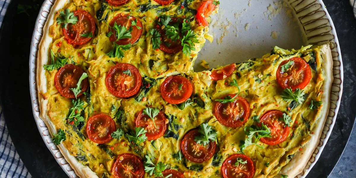 Leek Spinach Tofu Quiche