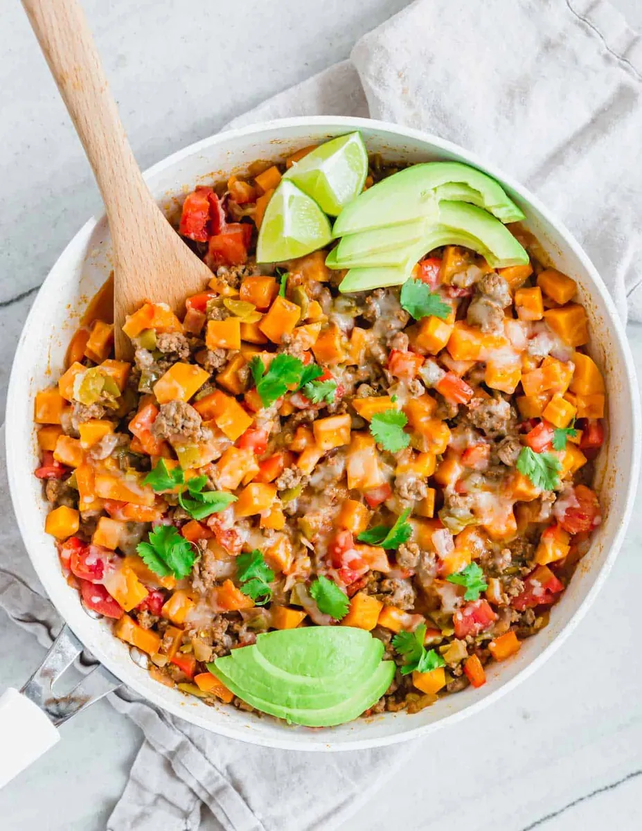 Tex-Mex Beef Sweet Potato Skillet