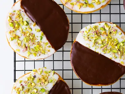 Black and White Pistachio Cookies