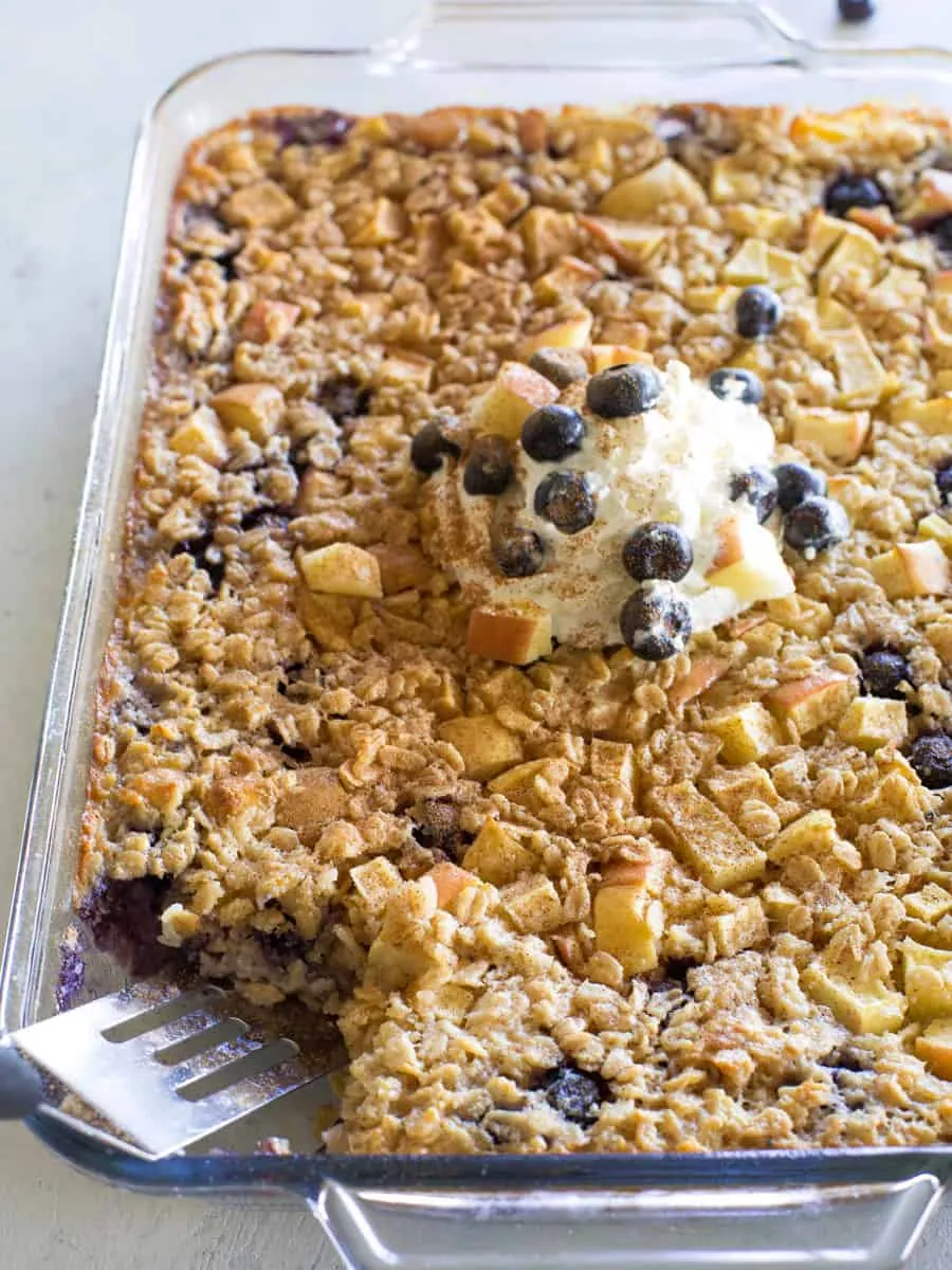 Apple Blueberry Baked Oatmeal