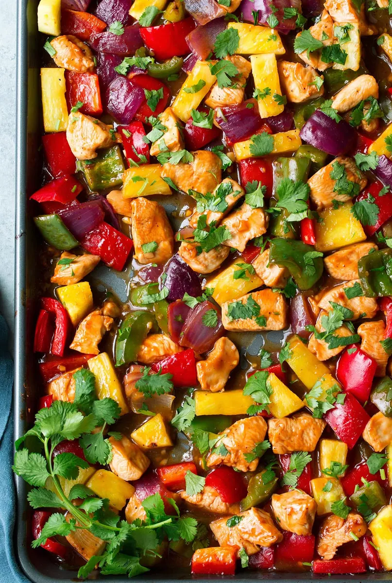 Sheet Pan Hawaiian Chicken