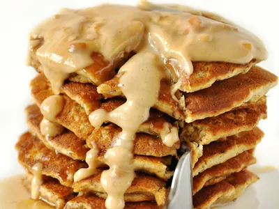 Peanut Butter Flax Pancakes