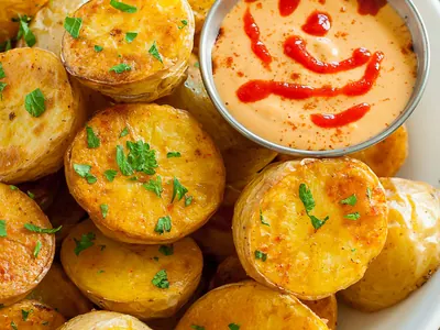 Roasted Potatoes with Pumpkin Aioli