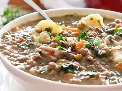 Chicken Lentil Vegetable Stew