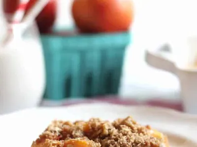 Peach Crisp with nuts and seeds
