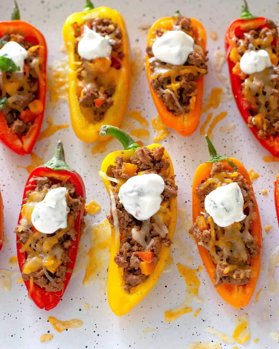 Mini Taco Stuffed Peppers