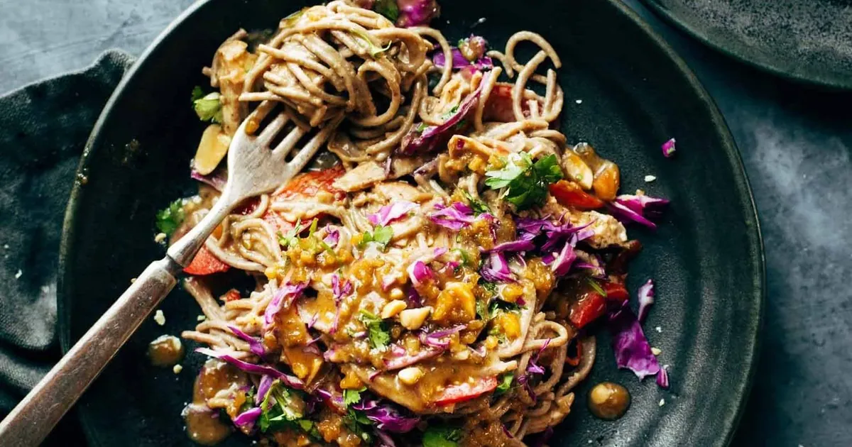 Spicy Peanut Soba Salad