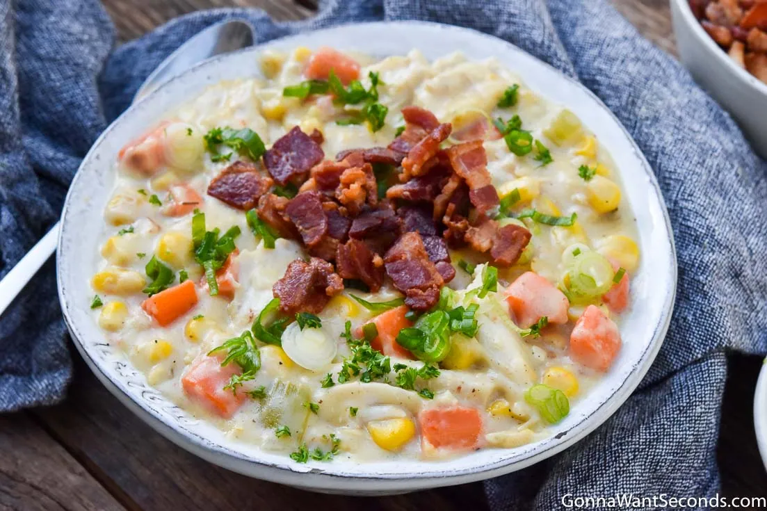Chicken Corn Chowder with heavy cream