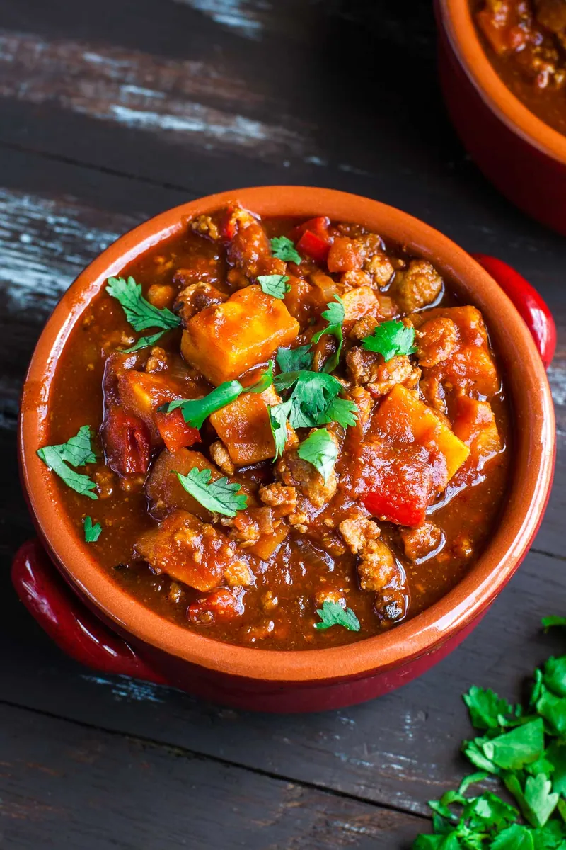 Chipotle Turkey Sweet Potato Chili