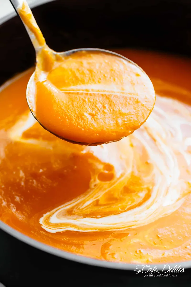 Butternut Squash Soup with winter squash (butternut
