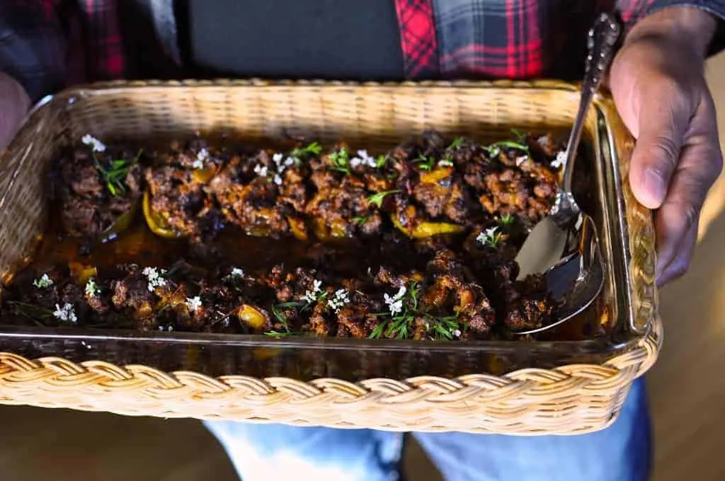 Birria Stuffed Eggplant