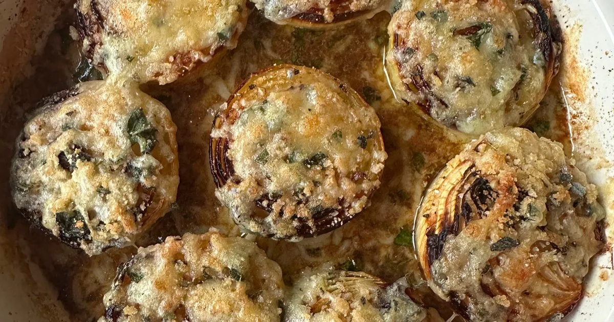 Roasted Cheese Sage Onions