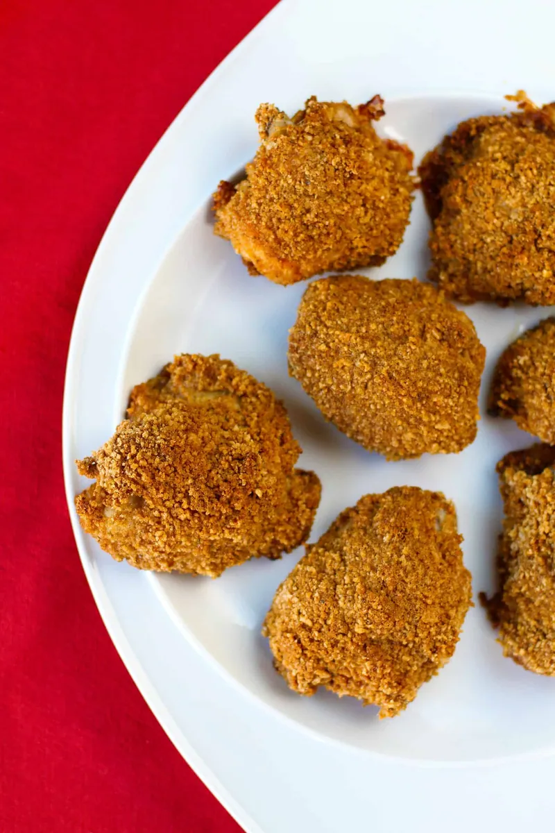 Oven Fried Chicken with margarine and vegan butter