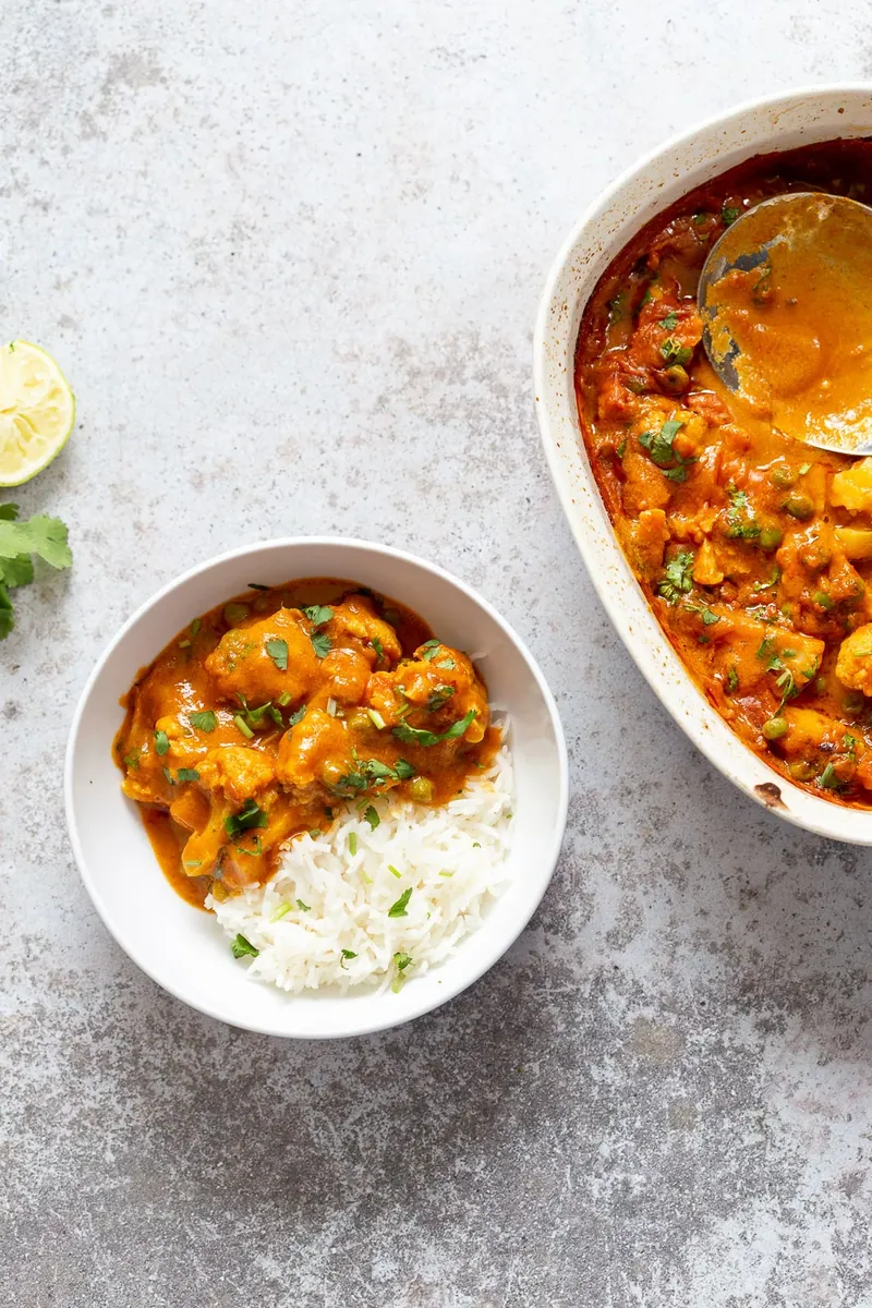 Cauliflower Pea Curry