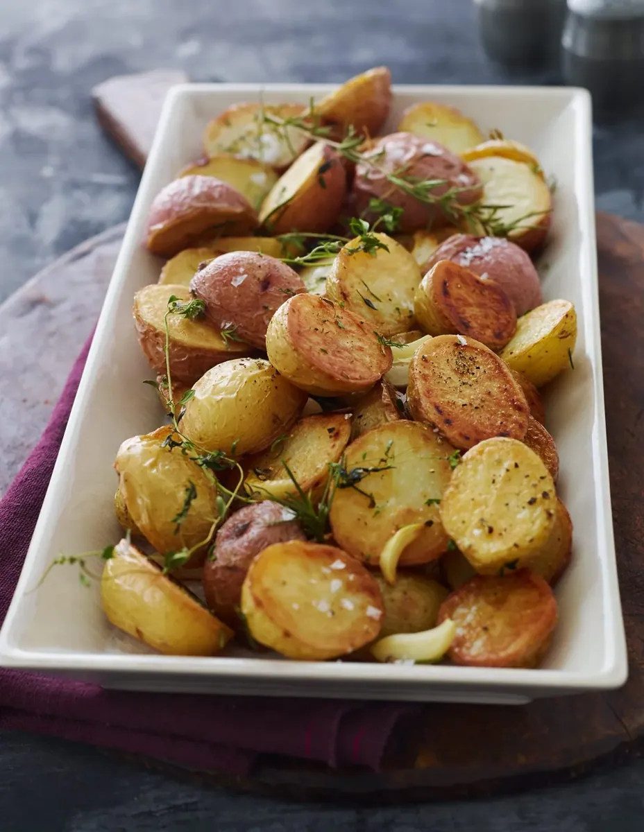 Crispy Roasted Potatoes with garlic
