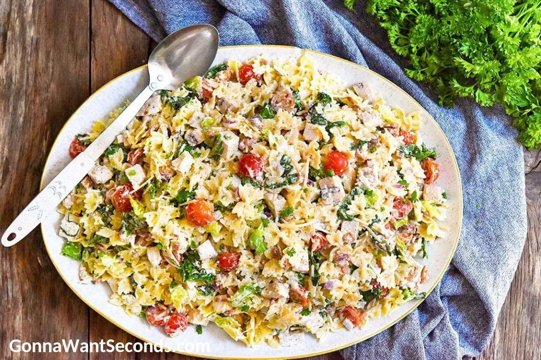 Chicken Pasta Salad with mint