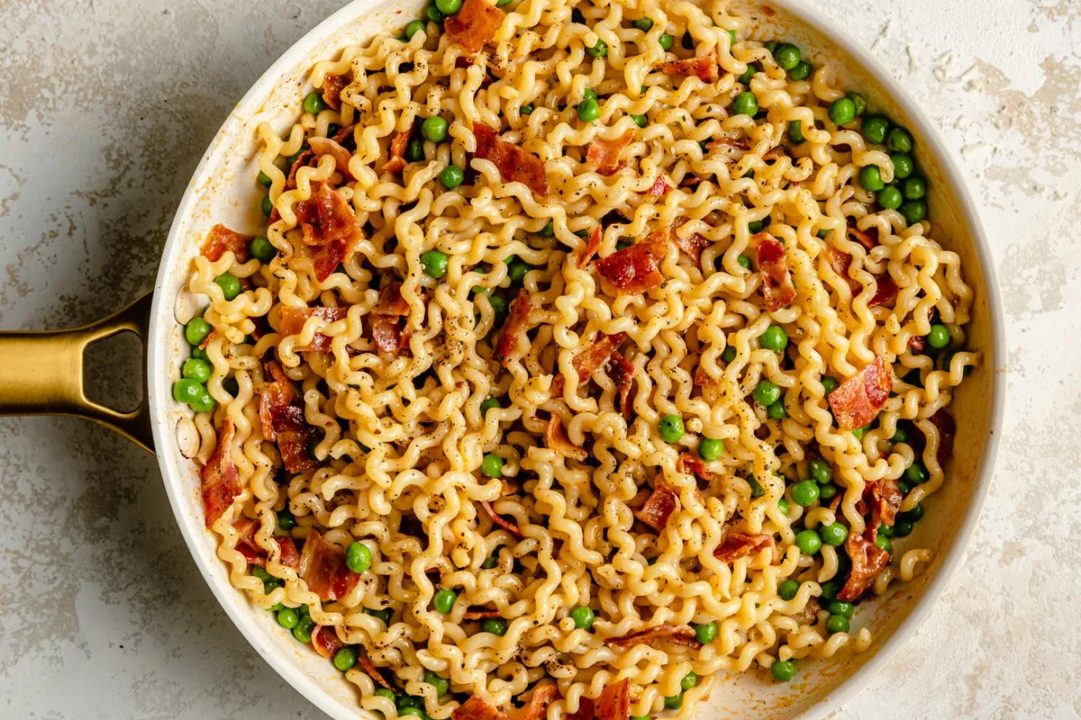 Pasta Carbonara with Peas