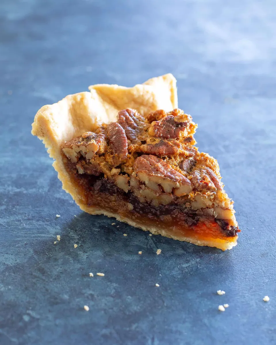 Chocolate Pecan Pie with nuts and seeds