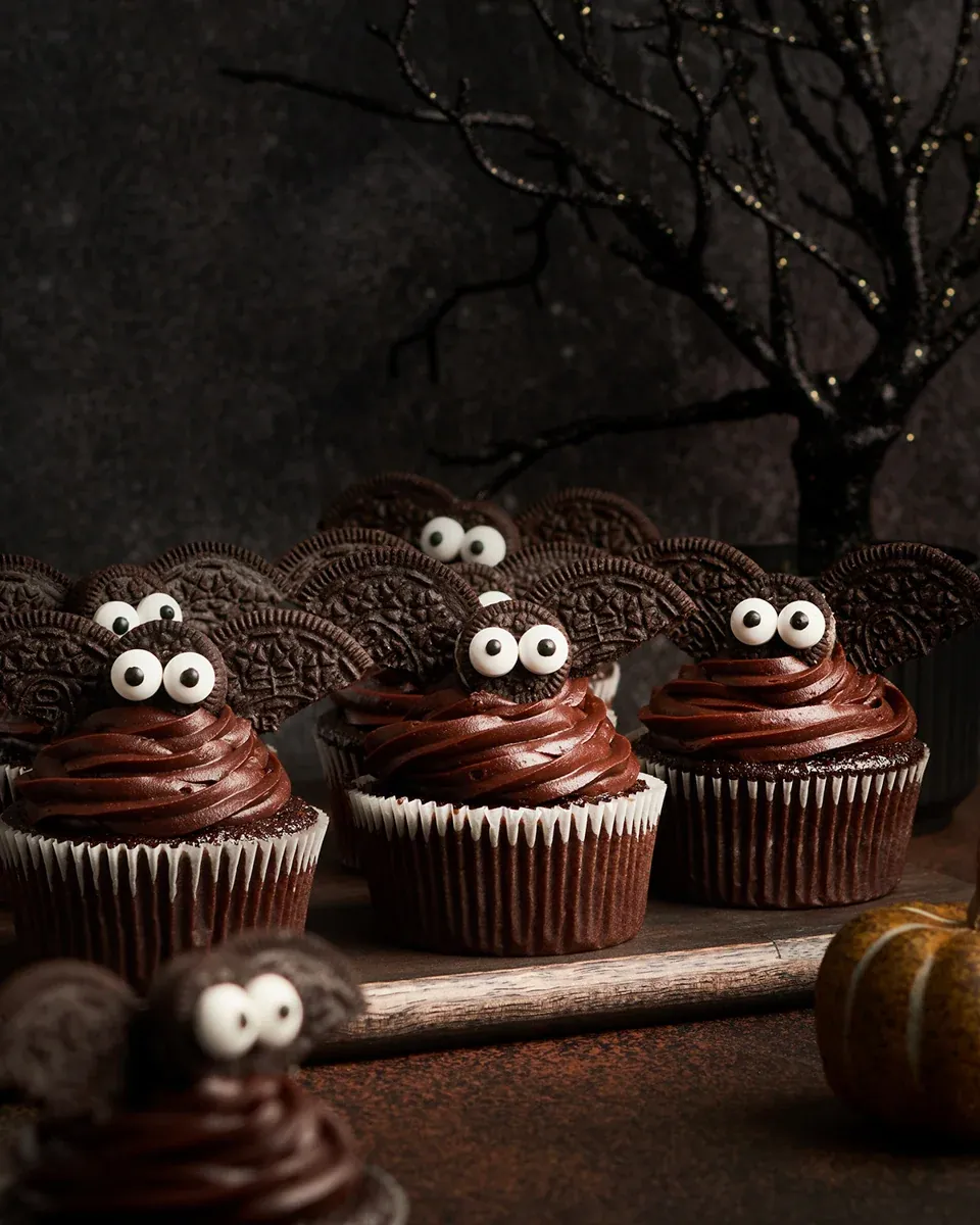 Halloween Bat Cupcakes